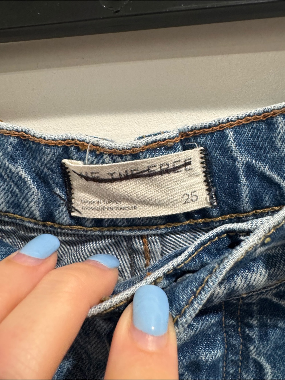Free People We the Free Good Luck Printed Barrel jeans laser daisy - Picture 8 of 10